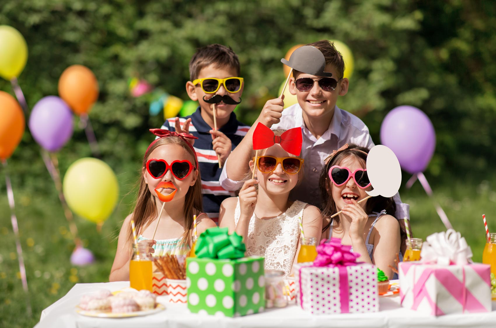 Children having an outside party